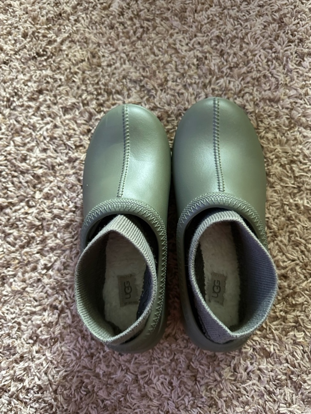UGG Olive Green Slip-On Clog Mules